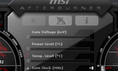 Nie moge podkręcić power limit, temp limit i core voltage